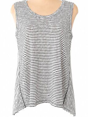 W5 Knit Hi-Lo Striped Scoop Neck Tank Top EUC